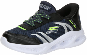 SKECHERS Tenisky 'METEOR-LIGHTS-BRISK'  námornícka modrá / svetlosivá / neónovo zelená / čierna