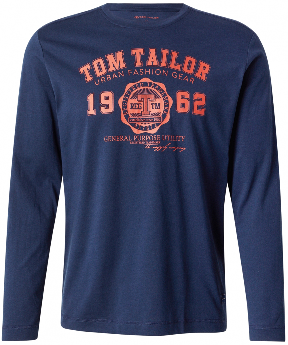 TOM TAILOR Tričko  tmavomodrá / koralová