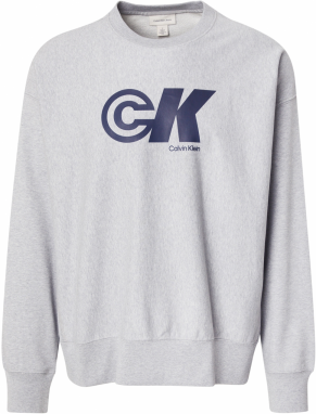 Calvin Klein Jeans Mikina  tmavomodrá / sivá