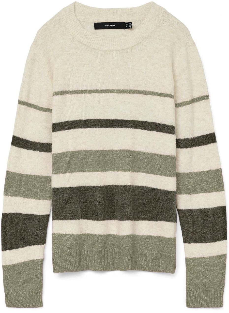 VERO MODA Sveter 'VMPLAZA'  béžová / zelená / kaki