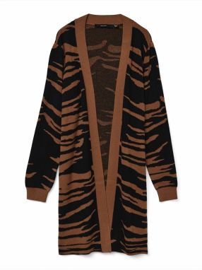 VERO MODA Kardigán 'VMNANCY'  koňaková / čierna