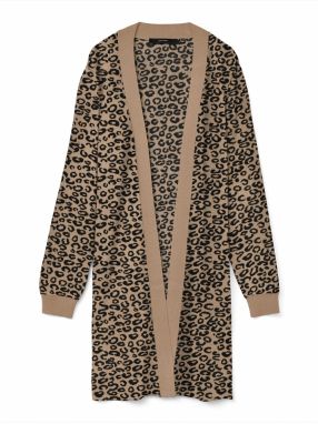 VERO MODA Kardigán 'VMNANCY'  farba ťavej srsti / čierna