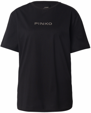 PINKO Tričko 'STREPITOSO'  čierna / strieborná