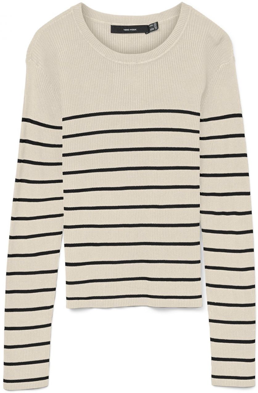 VERO MODA Sveter 'VMGIZELLE'  béžová / čierna