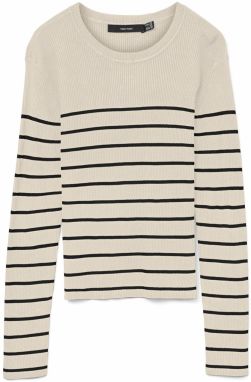VERO MODA Sveter 'VMGIZELLE'  béžová / čierna