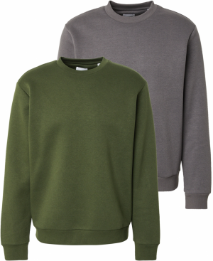 JACK & JONES Mikina 'JJEBRADLEY'  tmavosivá / zelená