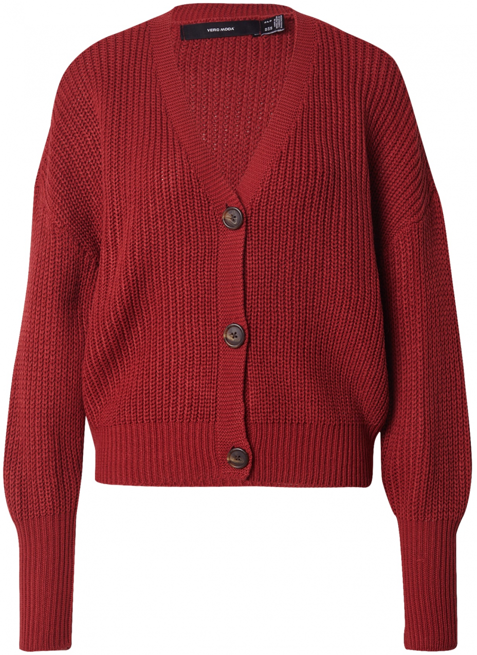VERO MODA Kardigán 'VMLEA'  tmavočervená