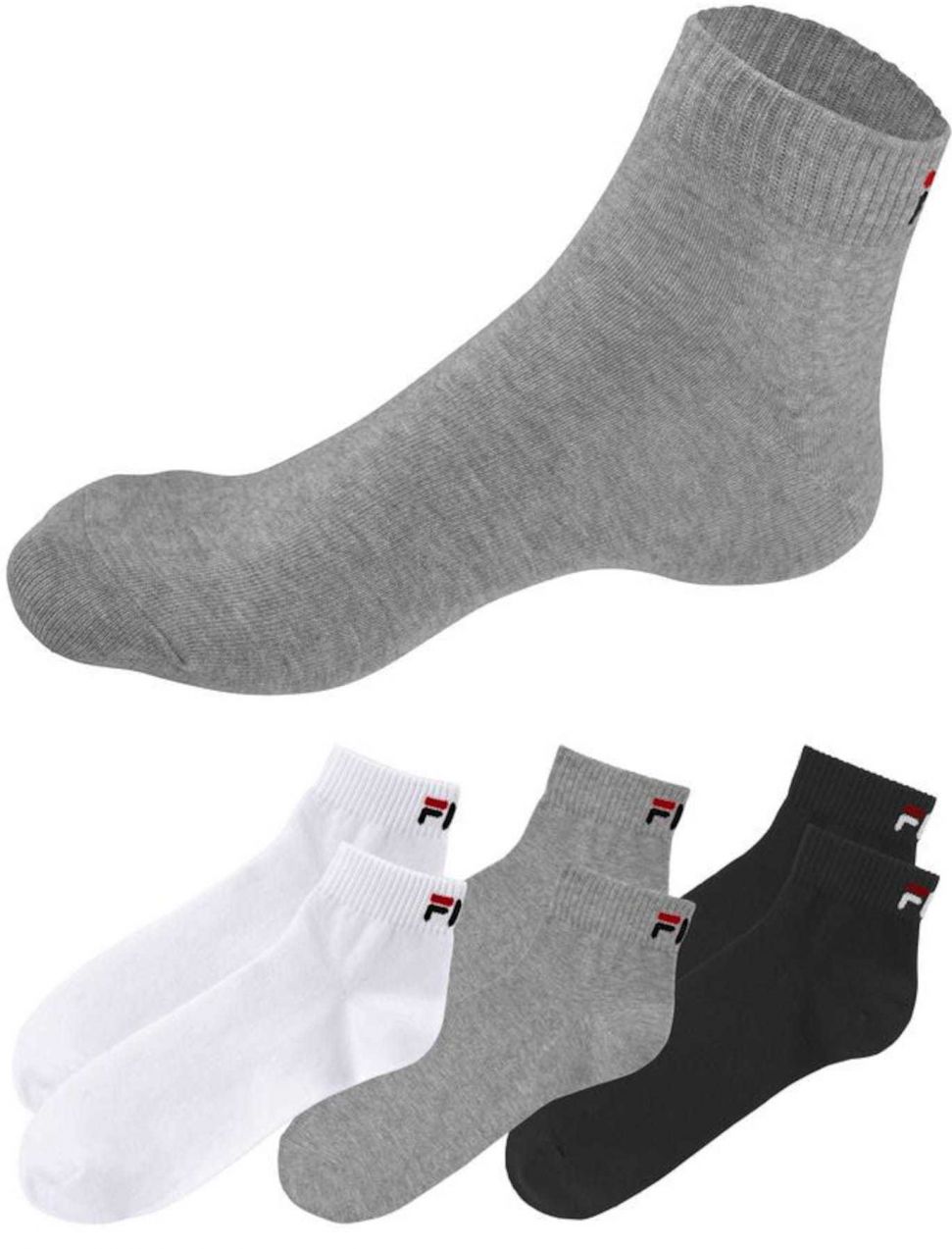 FILA Ponožky  sivá / čierna / biela