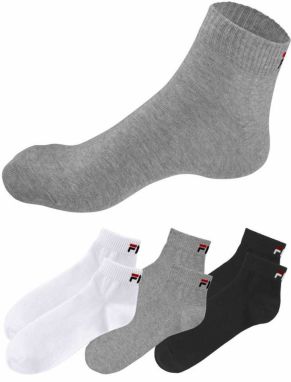 FILA Ponožky  sivá / čierna / biela