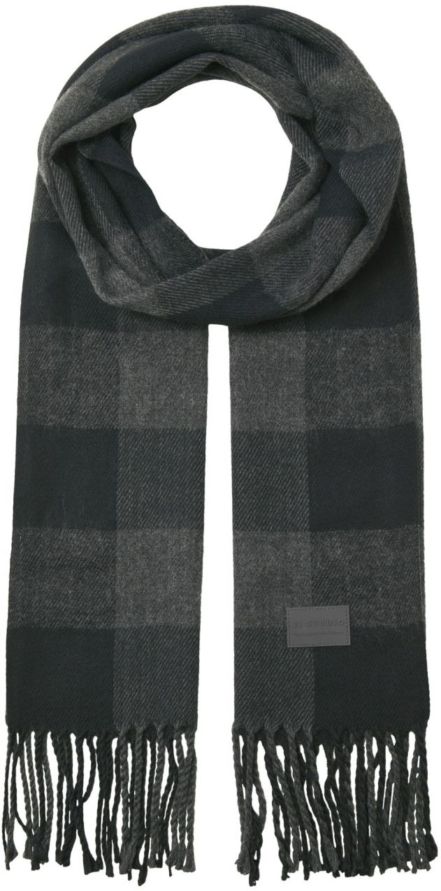 JACK & JONES Šál 'JACHAKKAI'  čierna / čierna melírovaná