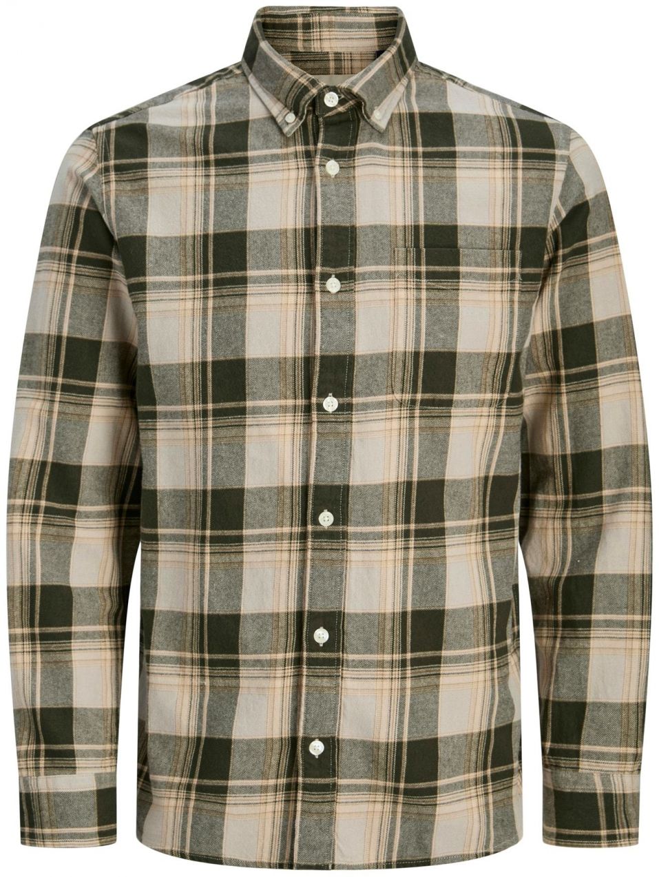JACK & JONES Košeľa 'JPRBlubrook'  tmelová / medová / olivová