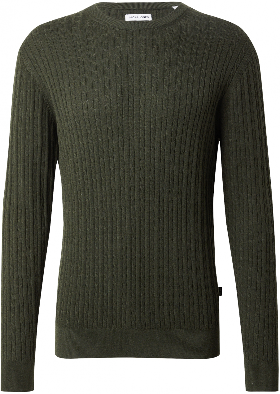 JACK & JONES Sveter 'JJEEMIL'  tmavozelená