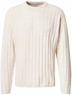 JACK & JONES Sveter 'JJEBRADLEY CARTER'  krémová