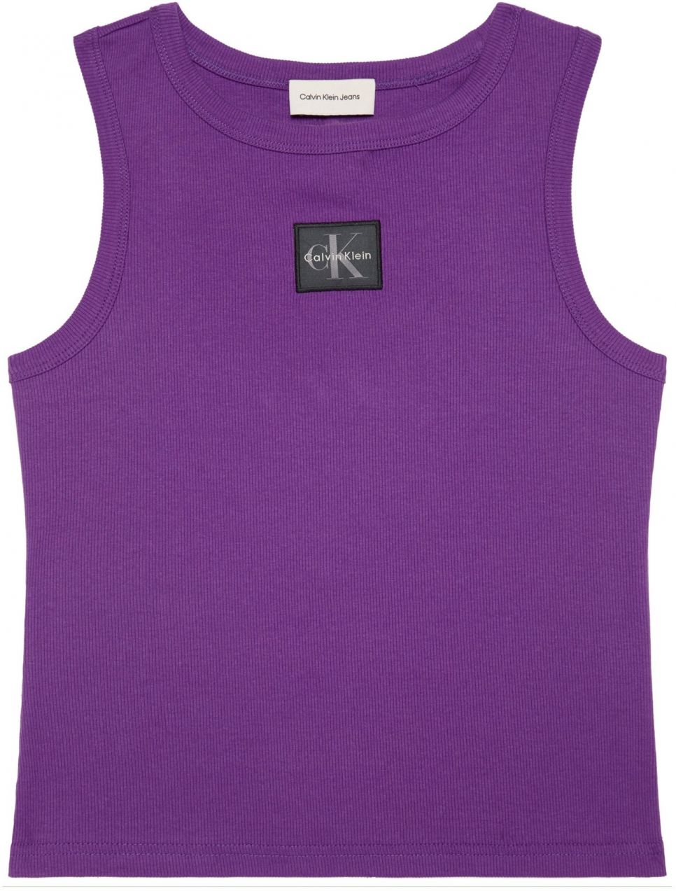 Calvin Klein Jeans Top  sivá / fialová / čierna