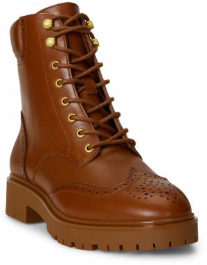 Lauren Ralph Lauren Šnurovacie členkové čižmy 'ALYSN'  koňaková