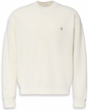 Calvin Klein Jeans Sveter  krémová / červená