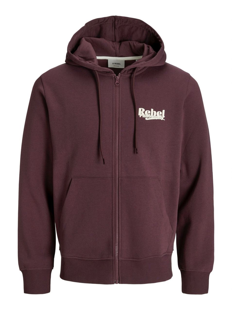 JJ Rebel Tepláková bunda 'JREBRAKIM'  vínovo červená / biela