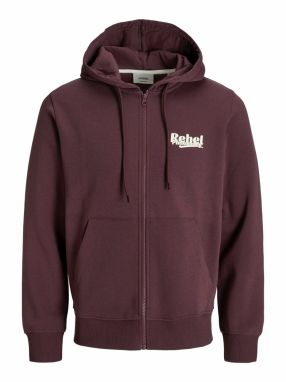 JJ Rebel Tepláková bunda 'JREBRAKIM'  vínovo červená / biela