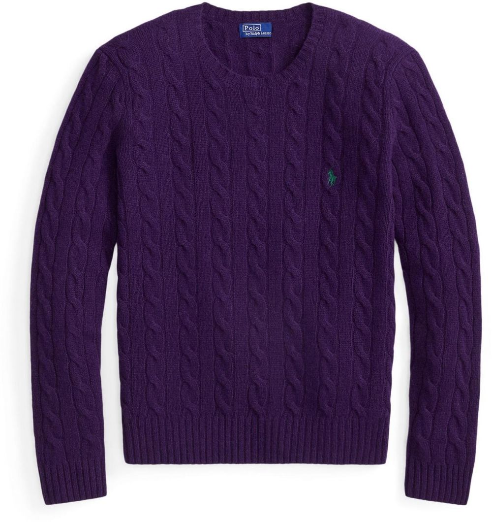 Polo Ralph Lauren Sveter  zelená / baklažánová