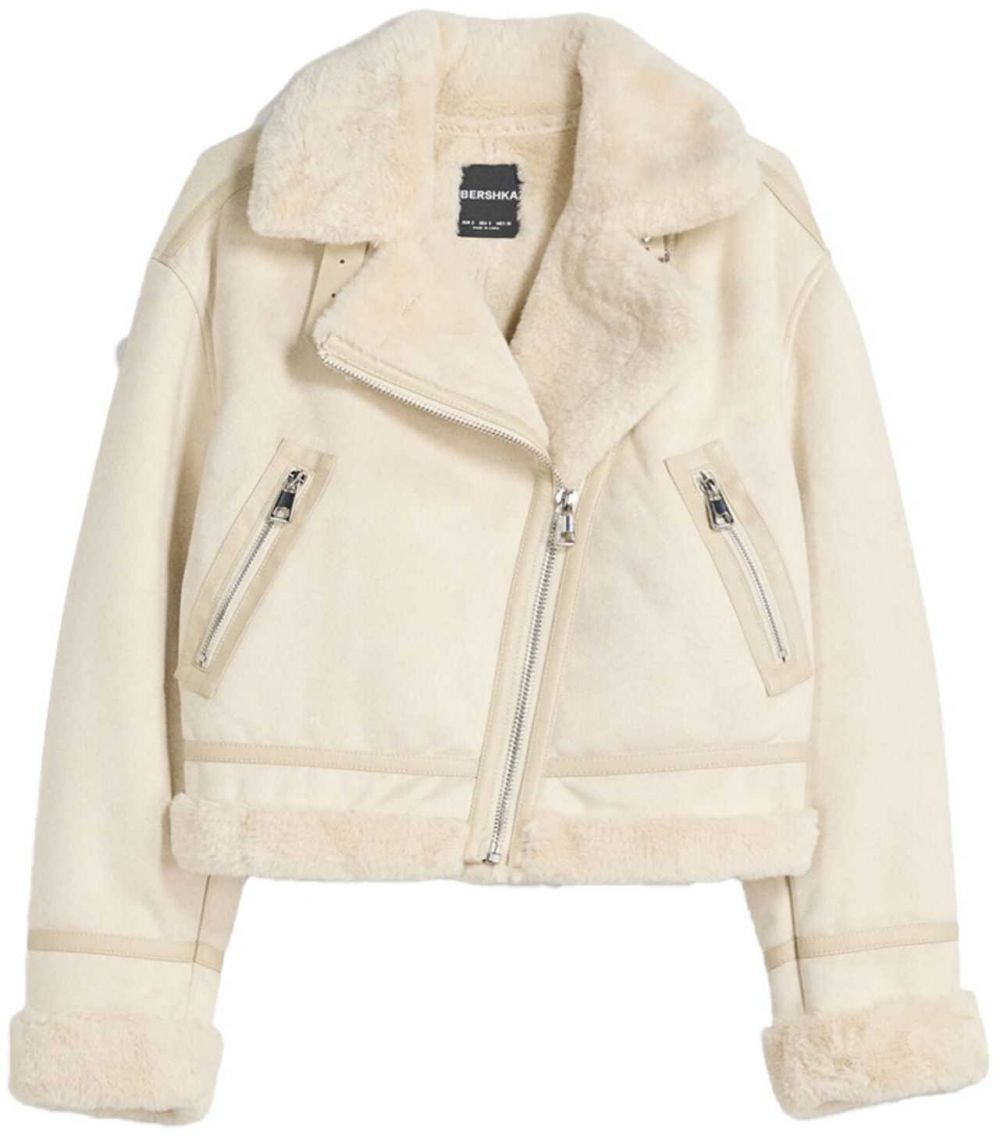 Bershka Zimná bunda  piesková