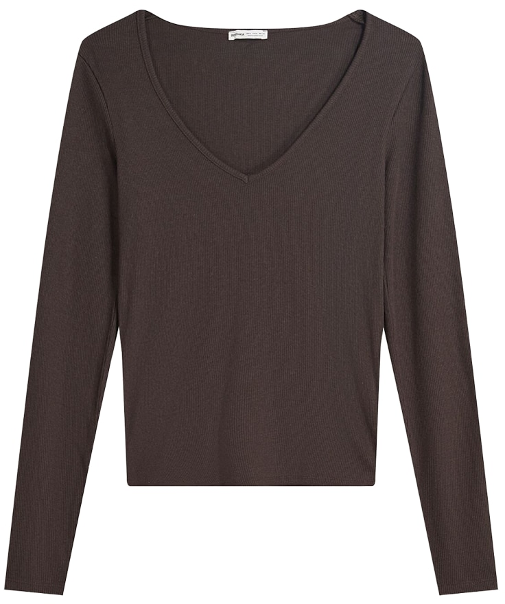 Bershka Tričko  čokoládová