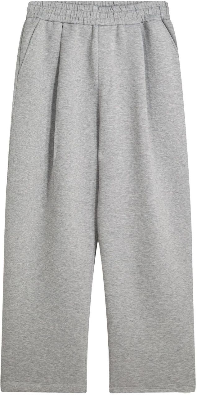 Bershka Plisované nohavice  sivá melírovaná