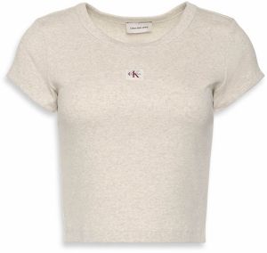 Calvin Klein Jeans Tričko  nebielená / svetlosivá / bordová