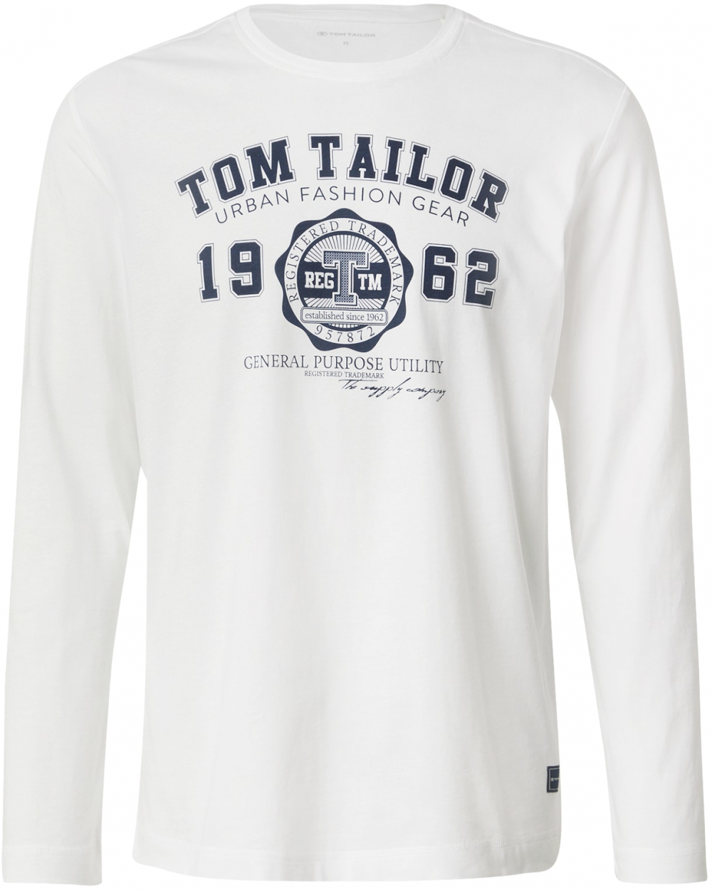 TOM TAILOR Tričko  tmavomodrá / biela