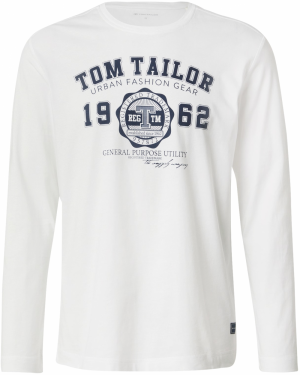 TOM TAILOR Tričko  tmavomodrá / biela