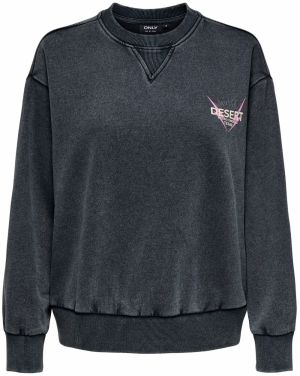 ONLY Mikina 'ONLLUCINDA'  sivá / farby bahna / svetloružová / čierny denim