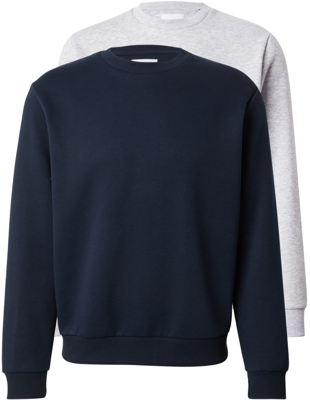 JACK & JONES Mikina 'JJEBRADLEY'  námornícka modrá / svetlosivá