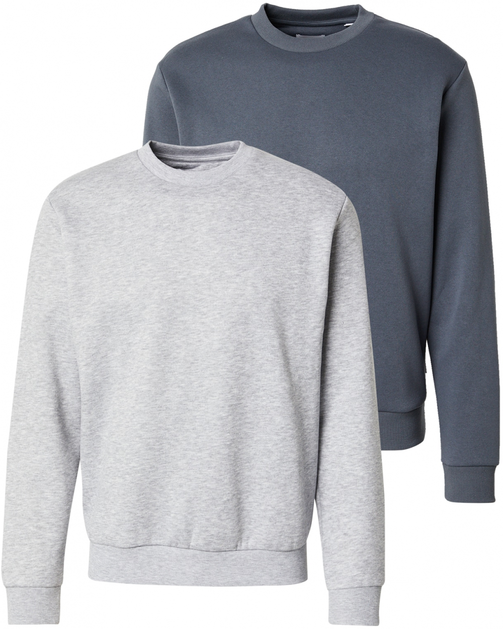 JACK & JONES Mikina 'JJEBRADLEY'  modrá / sivá melírovaná