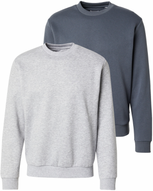 JACK & JONES Mikina 'JJEBRADLEY'  modrá / sivá melírovaná
