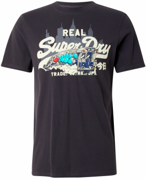 Superdry Tričko 'NEW YORK'  vodová / svetlomodrá / antracitová / biela