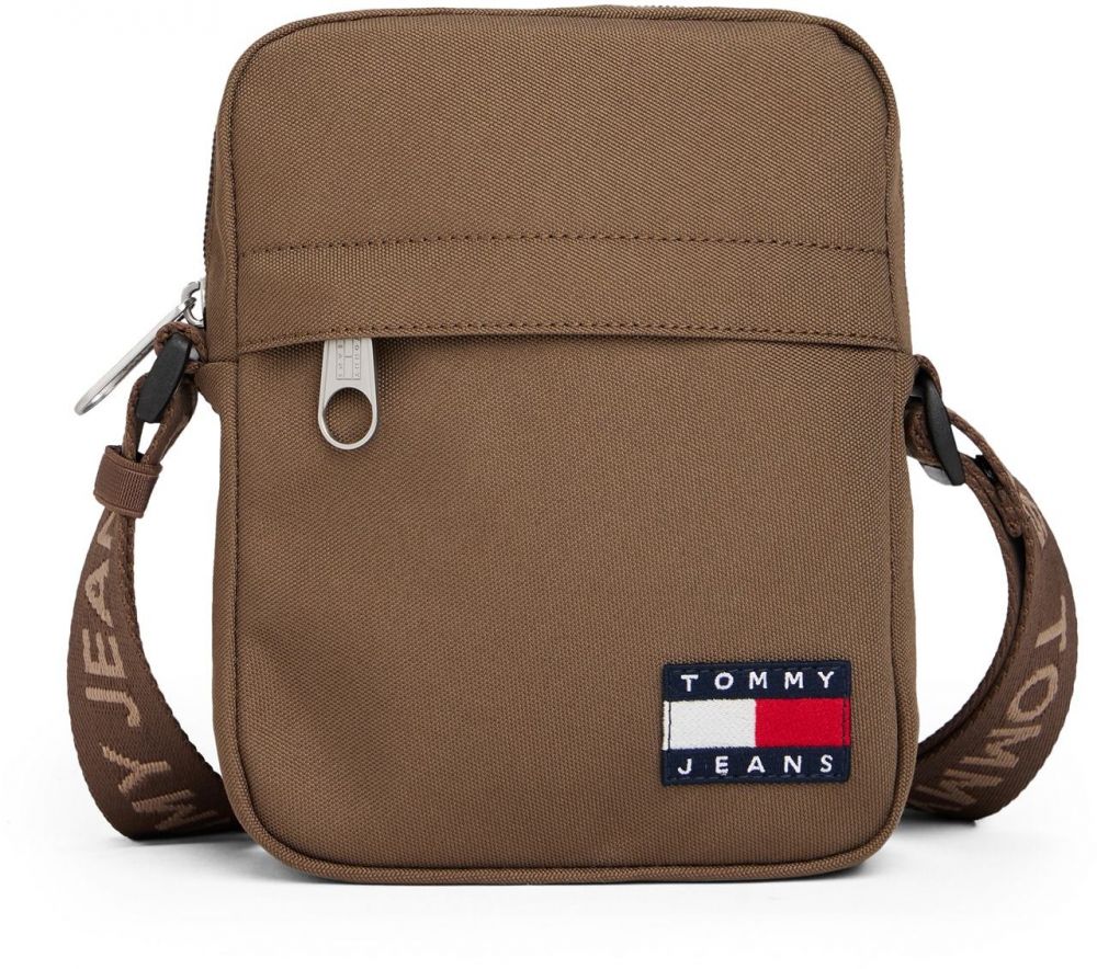 Tommy Jeans Taška cez rameno 'ESS'  námornícka modrá / hnedá / tmavočervená / biela
