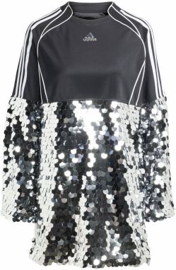ADIDAS ORIGINALS Šaty 'Adilenium Season 4 Teamgeist'  čierna / strieborná / biela