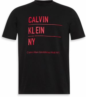 Calvin Klein Jeans Tričko  krvavo červená / čierna