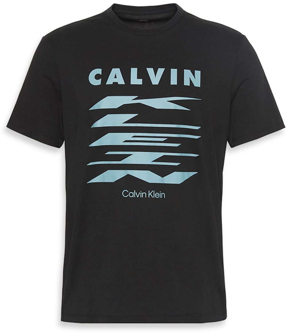 Calvin Klein Jeans Tričko  pastelovo modrá / čierna