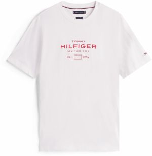 TOMMY HILFIGER Tričko  červená / biela