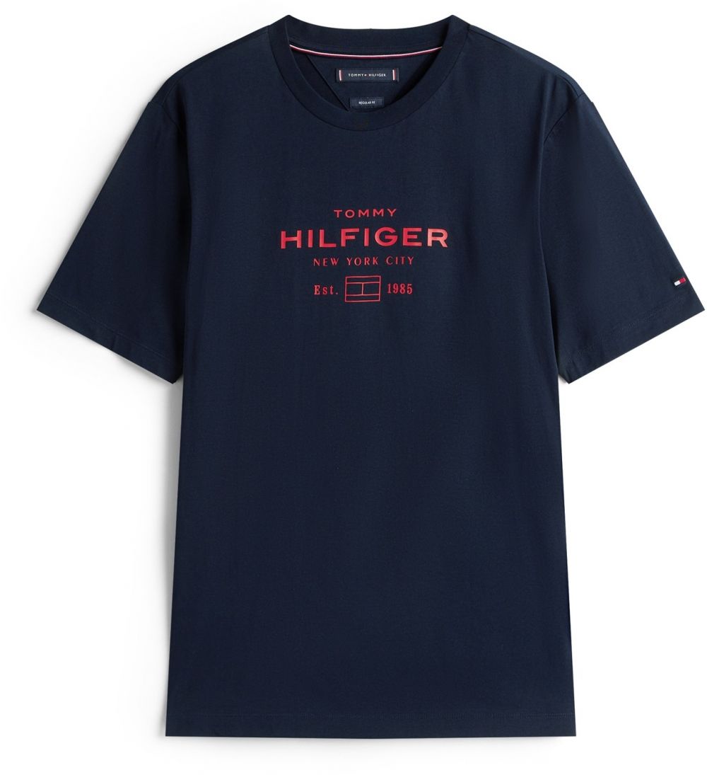 TOMMY HILFIGER Tričko  námornícka modrá / jasne červená