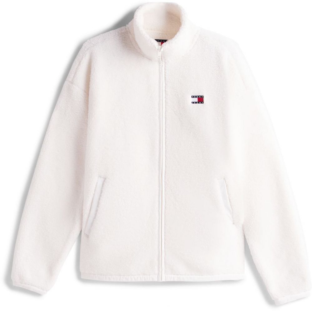 Tommy Jeans Flisová bunda  námornícka modrá / červená / biela