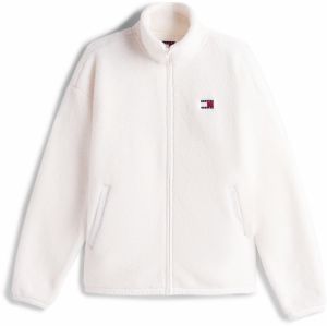 Tommy Jeans Flisová bunda  námornícka modrá / červená / biela