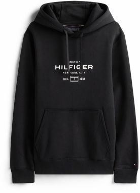 TOMMY HILFIGER Mikina  čierna / biela