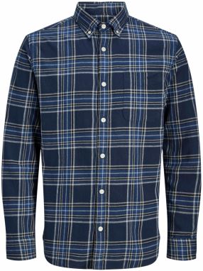 JACK & JONES Košeľa 'JPRBLUBROOK'  námornícka modrá / tmavomodrá / biela