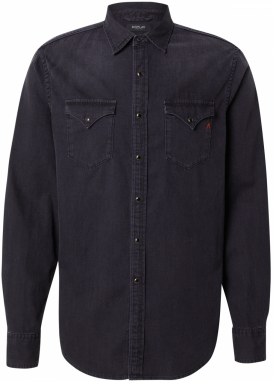 REPLAY Košeľa  čierny denim
