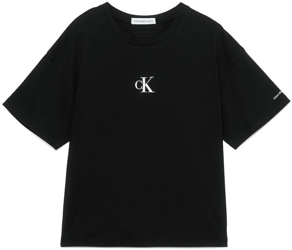 Calvin Klein Jeans Tričko  čierna / biela