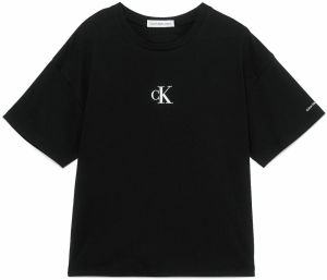 Calvin Klein Jeans Tričko  čierna / biela
