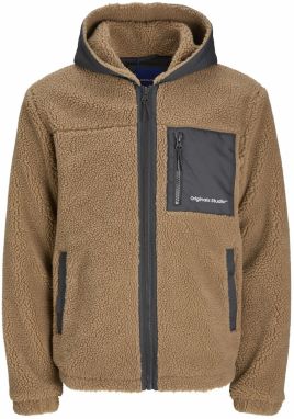 JACK & JONES Prechodná bunda 'JOREXPLORER'  hnedá / čierna / biela