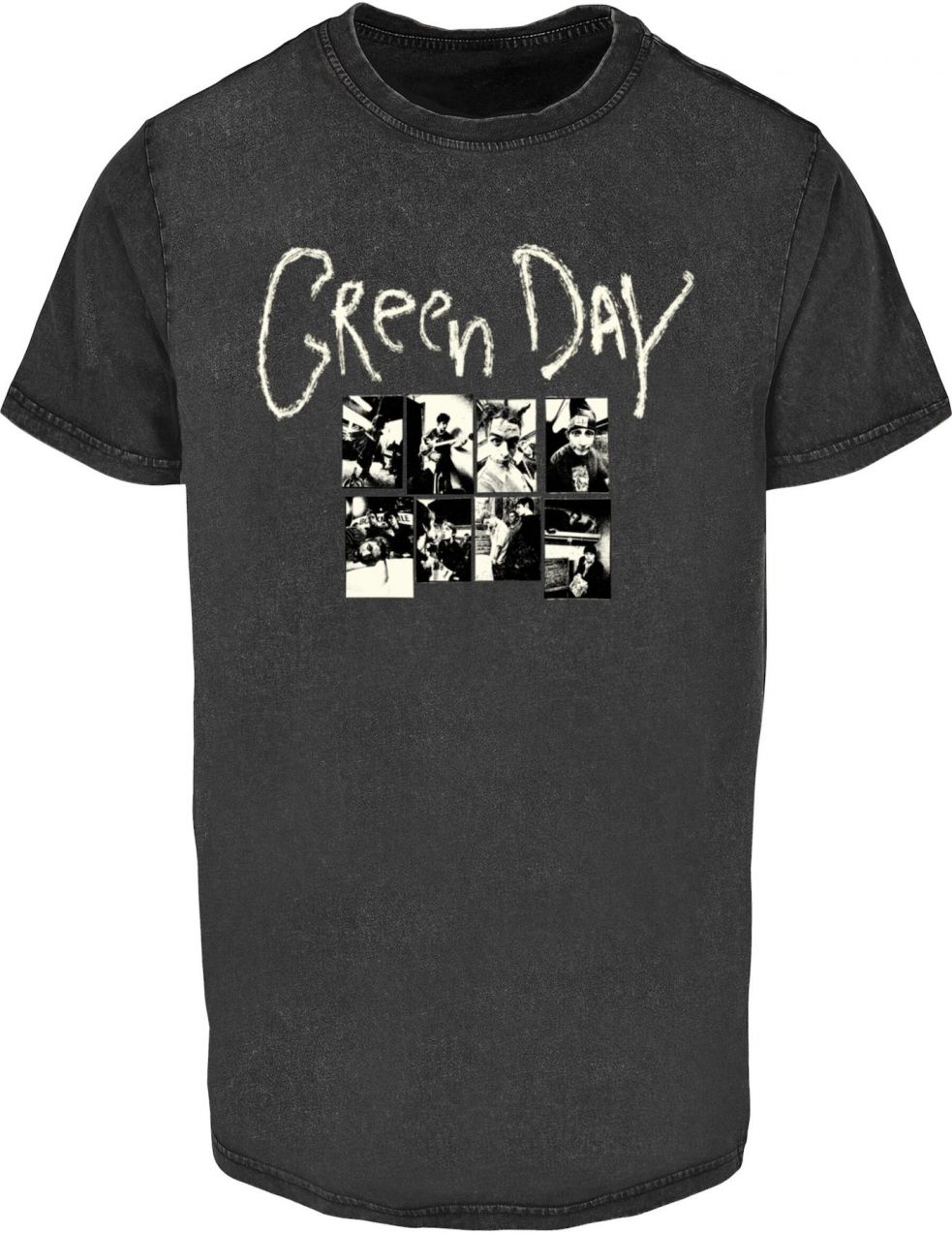 Merchcode Tričko 'Green Day Collage'  čierna / biela
