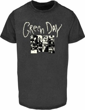 Merchcode Tričko 'Green Day Collage'  čierna / biela